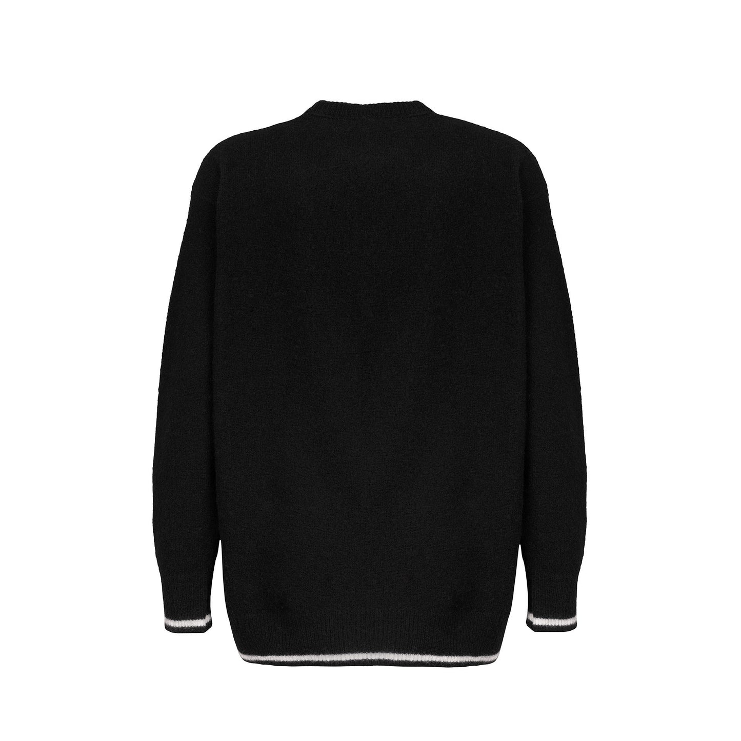 WAVY LOGO R-NECK BLACK