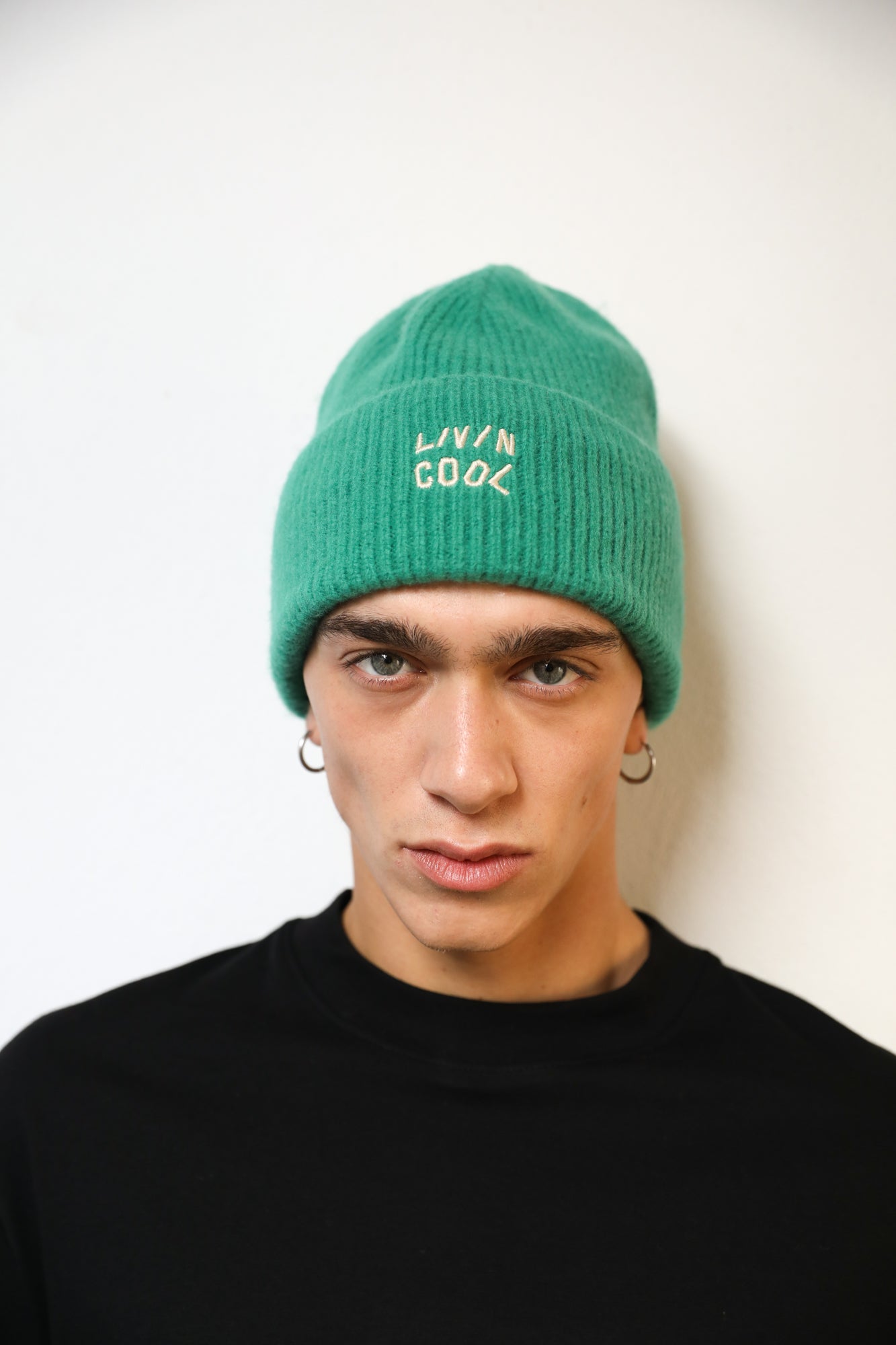 WAVY LOGO BEANIE GREEN