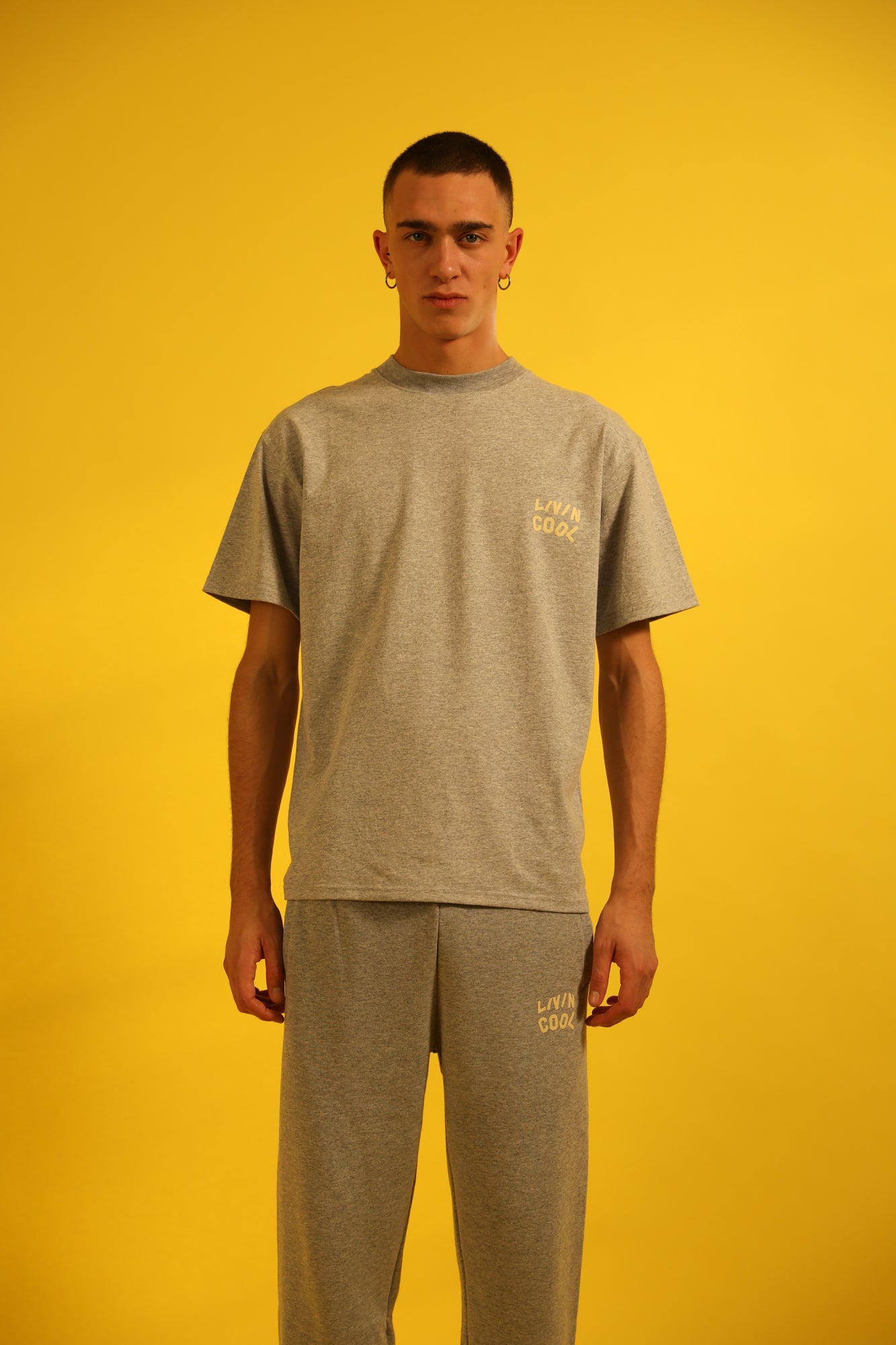 WAVY LOGO PANTS HEATHER GREY