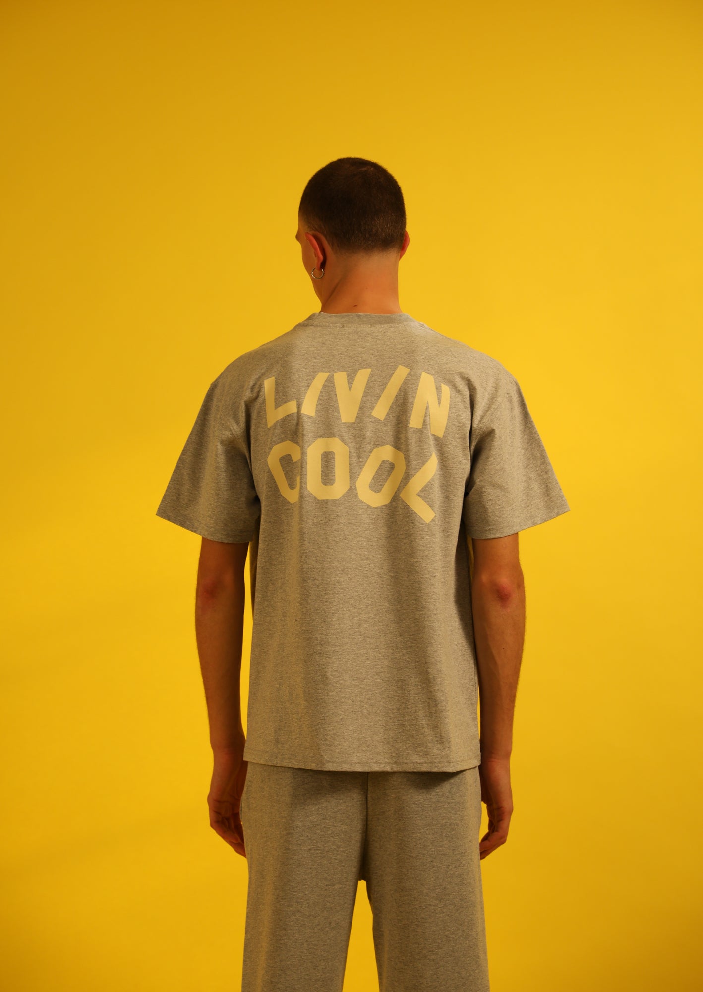 WAVY LOGO T-SHIRT HEATHER GREY