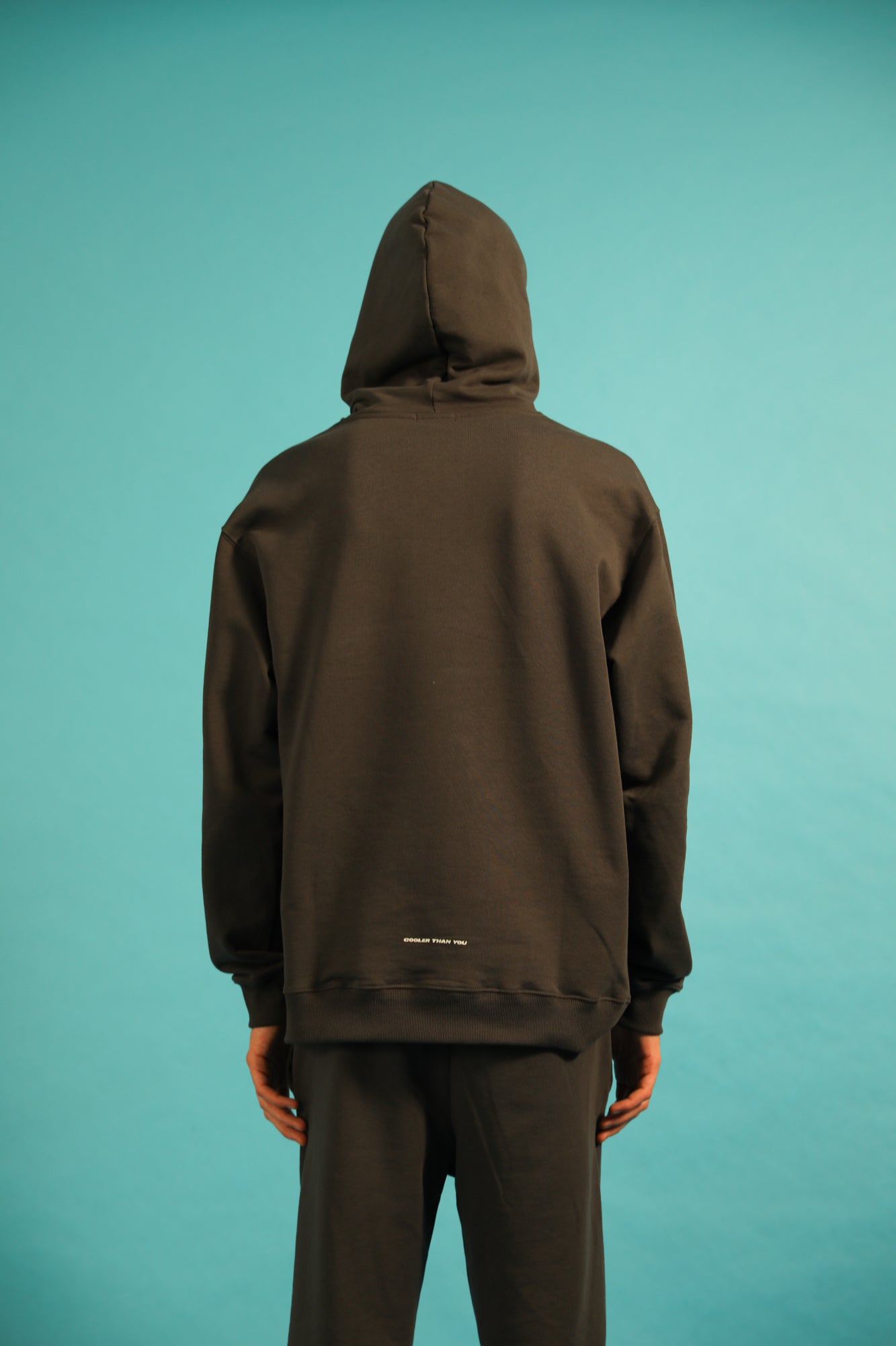 HOODIE WAVY LOGO DARK GREY