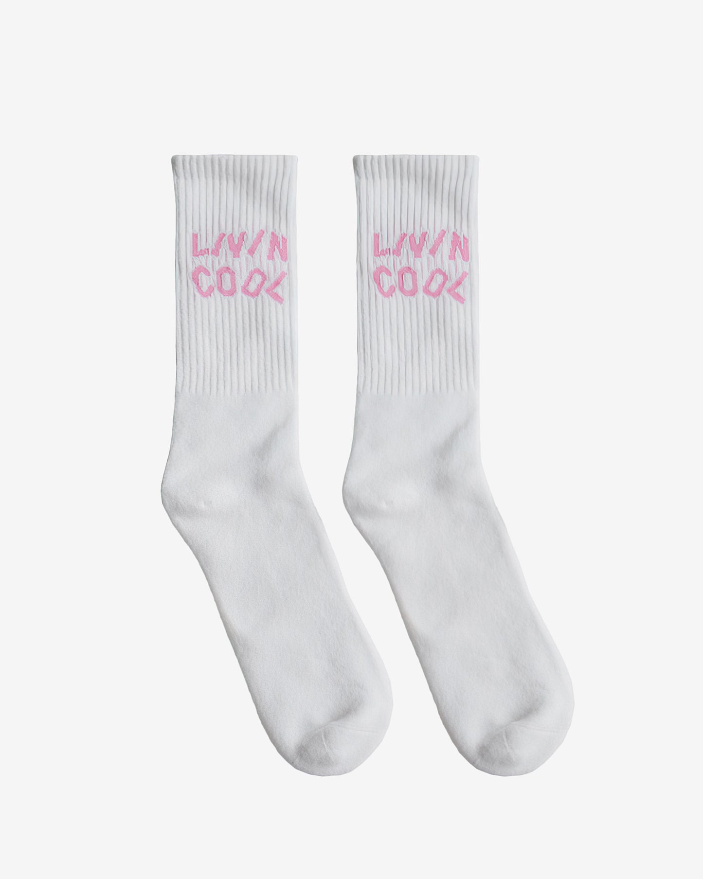 WAVY SOCKS WHITE PINK