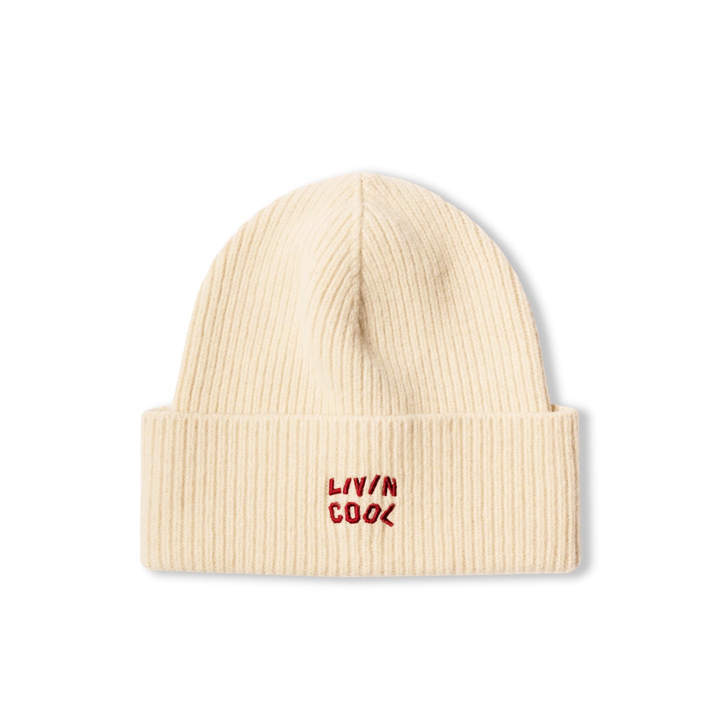 WAVY LOGO BEANIE IVORY