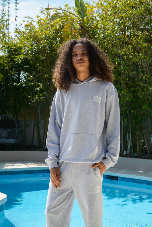 WAVY HOODIE HEATHER GREY