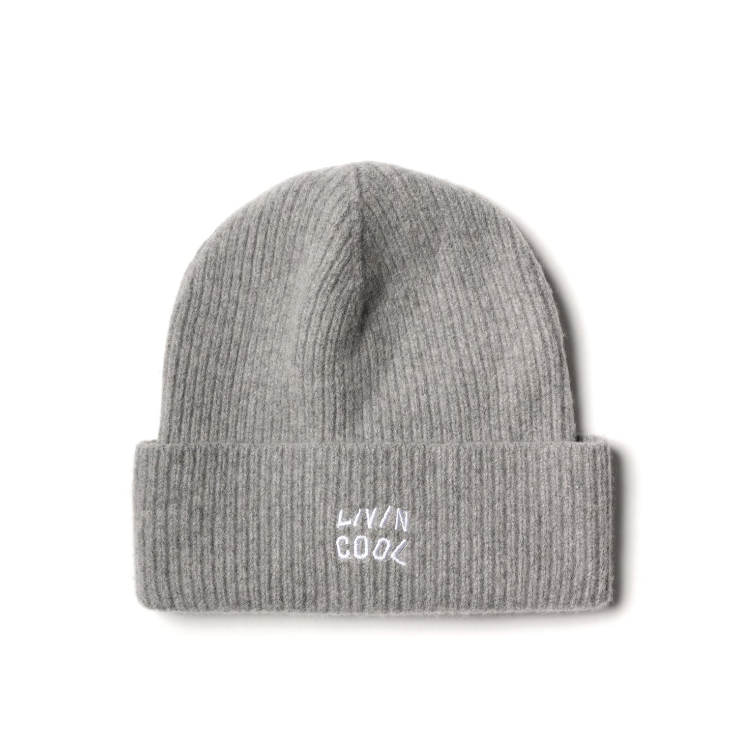 WAVY LOGO BEANIE HEATHER GREY