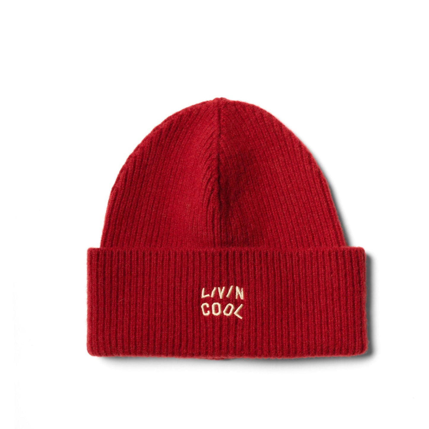 WAVY LOGO BEANIE RED BUD