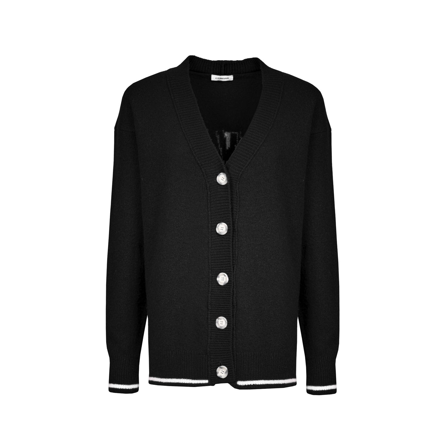 WAVY LOGO CARDIGAN BLACK