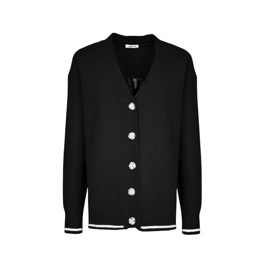 WAVY LOGO CARDIGAN BLACK