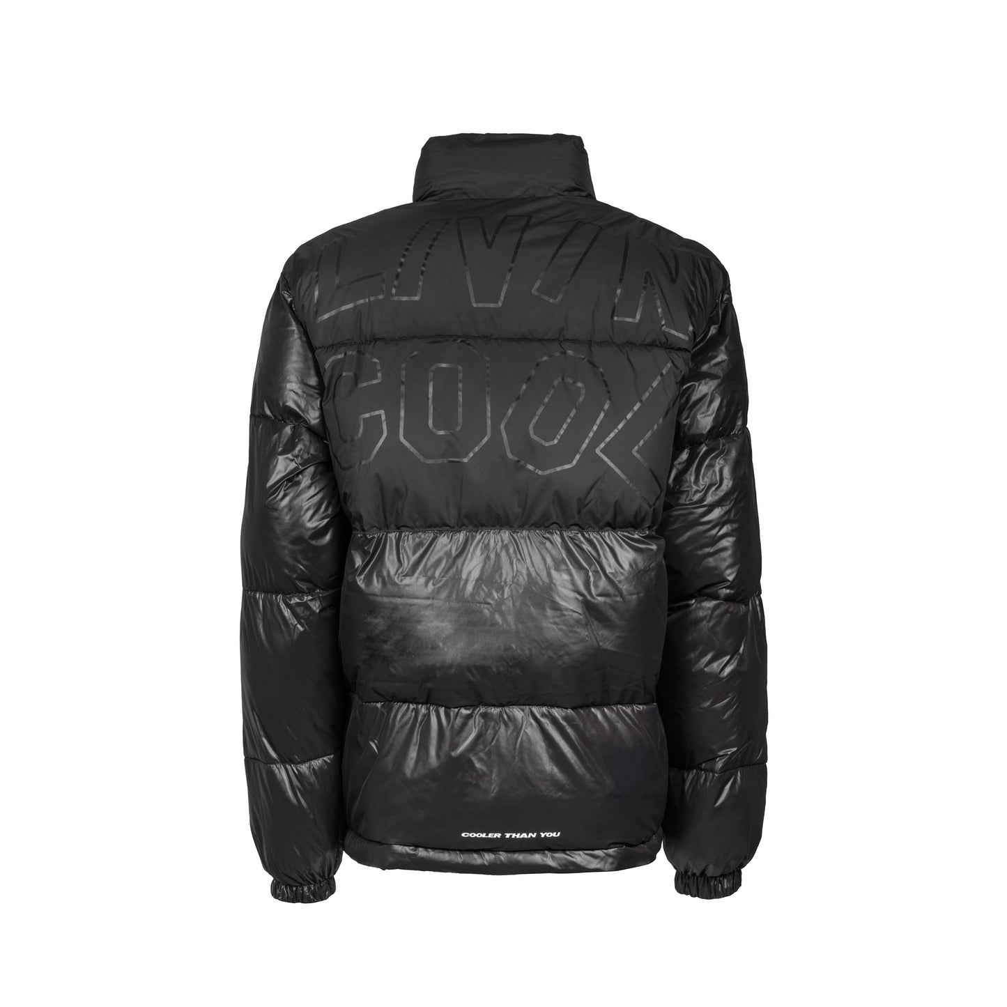 WAVY LOGO NYLON PUFFER BLACK