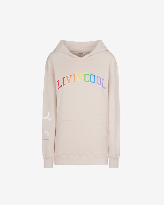 RAINBOW RAILROAD HOODIE EGGNOG