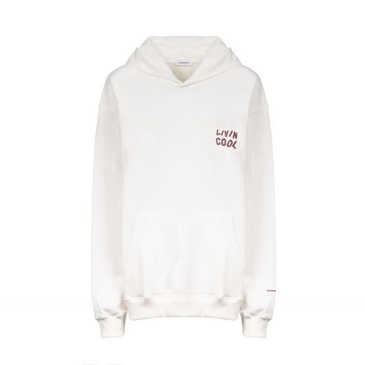 WAVY LOGO HOODIE WHITE