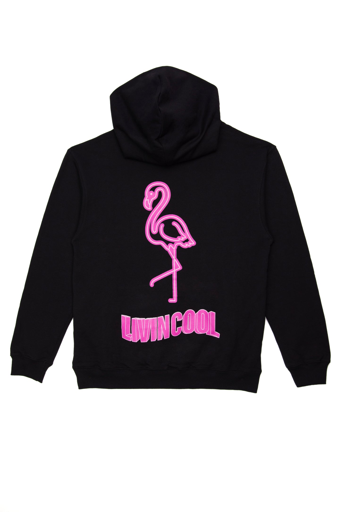 FLAMINGO HOODIE BLACK