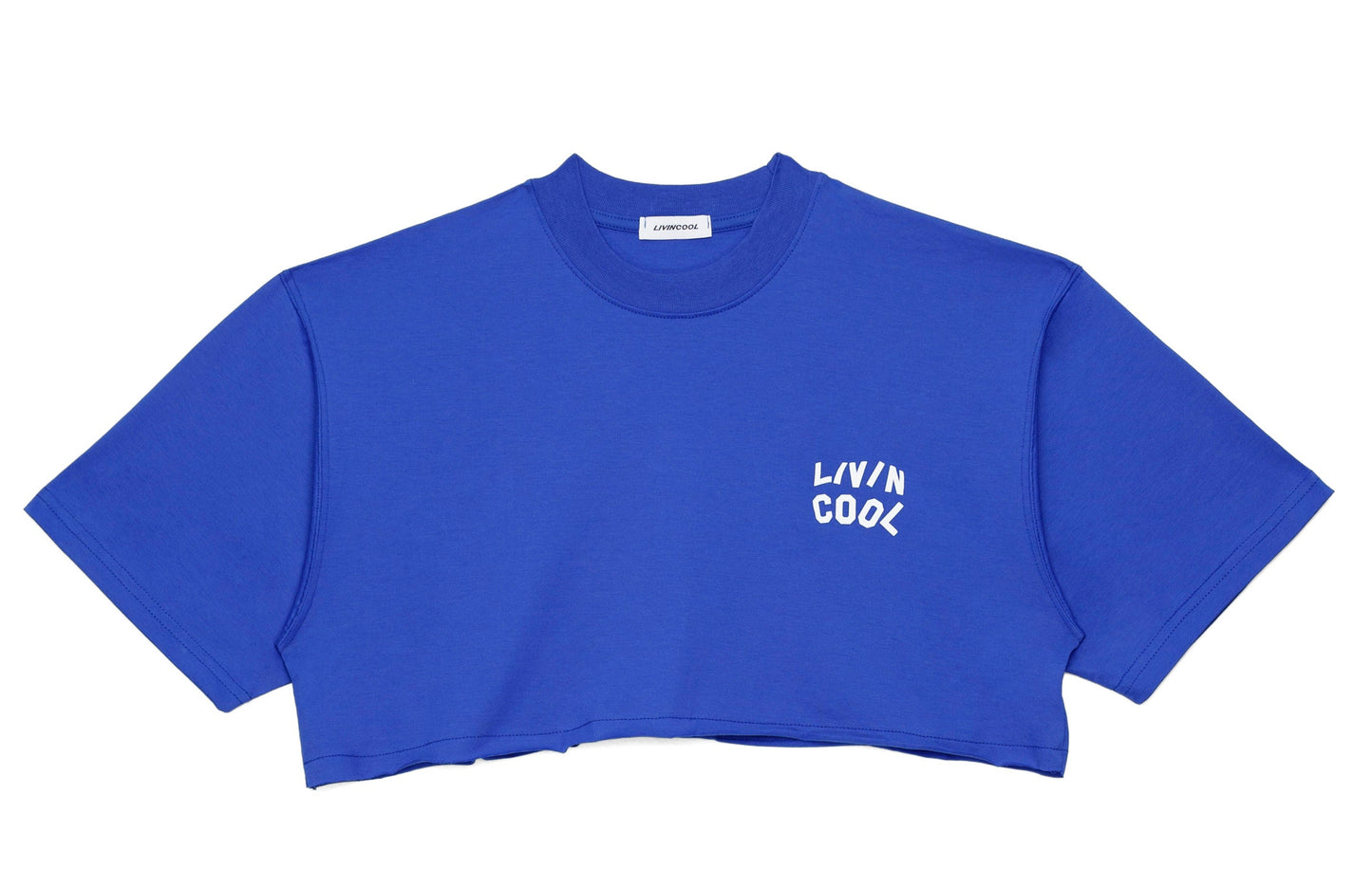 WAVY CROP TEE ROYAL BLUE