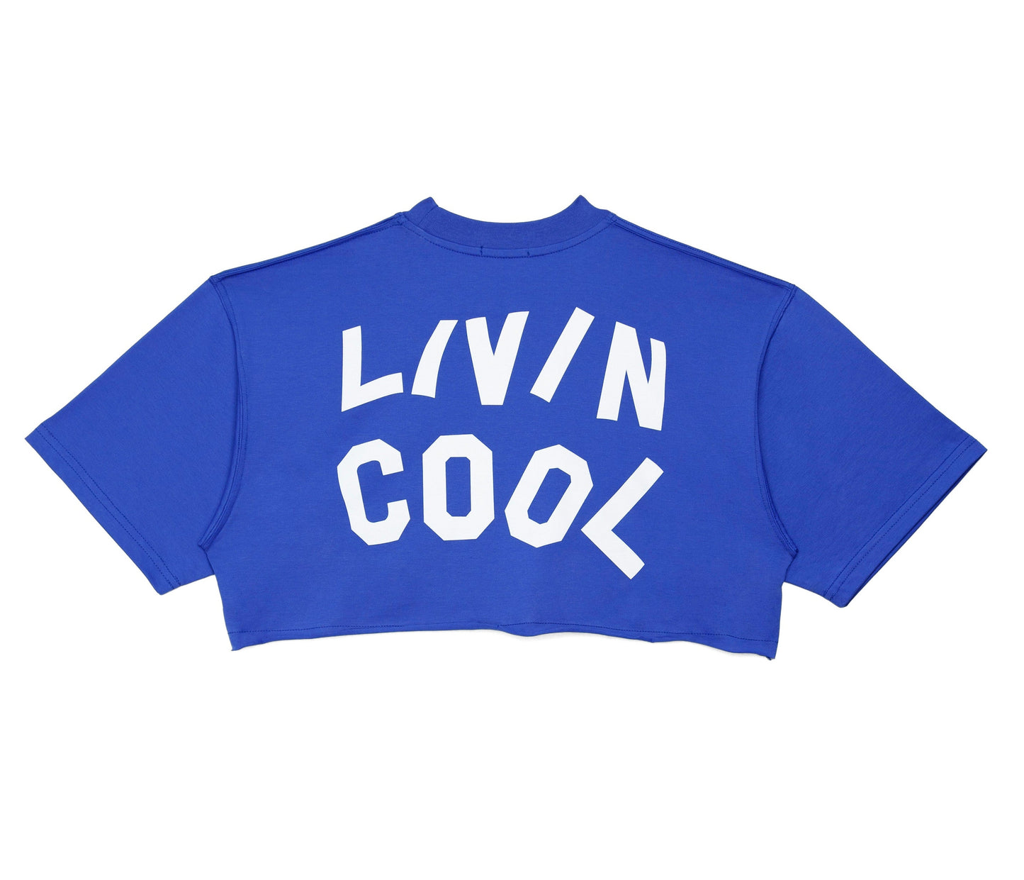 WAVY CROP TEE ROYAL BLUE