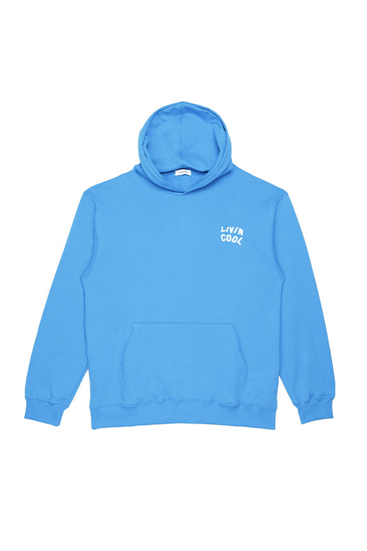 WAVY HOODIE TEAL BLUE