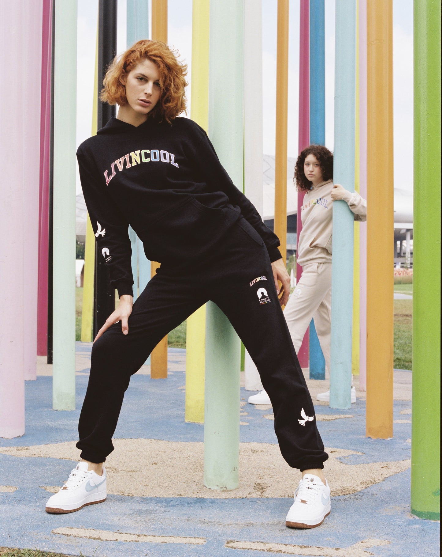 RAINBOW RAILROAD SWEATPANTS BLACK