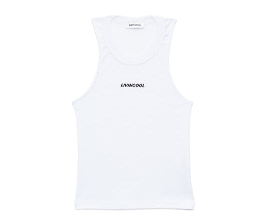 SLICK TANK TOP EMBROIDERED OFF WHITE