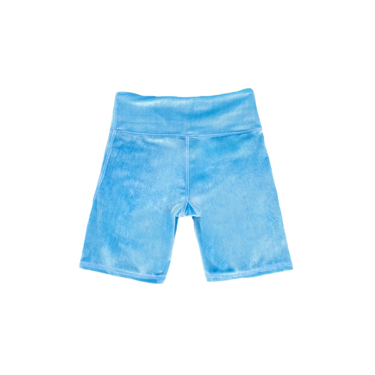 VELVET BIKER SHORTS SKY BLUE