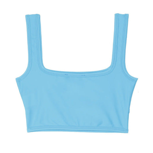 SLICK BRA TOP TEAL BLUE