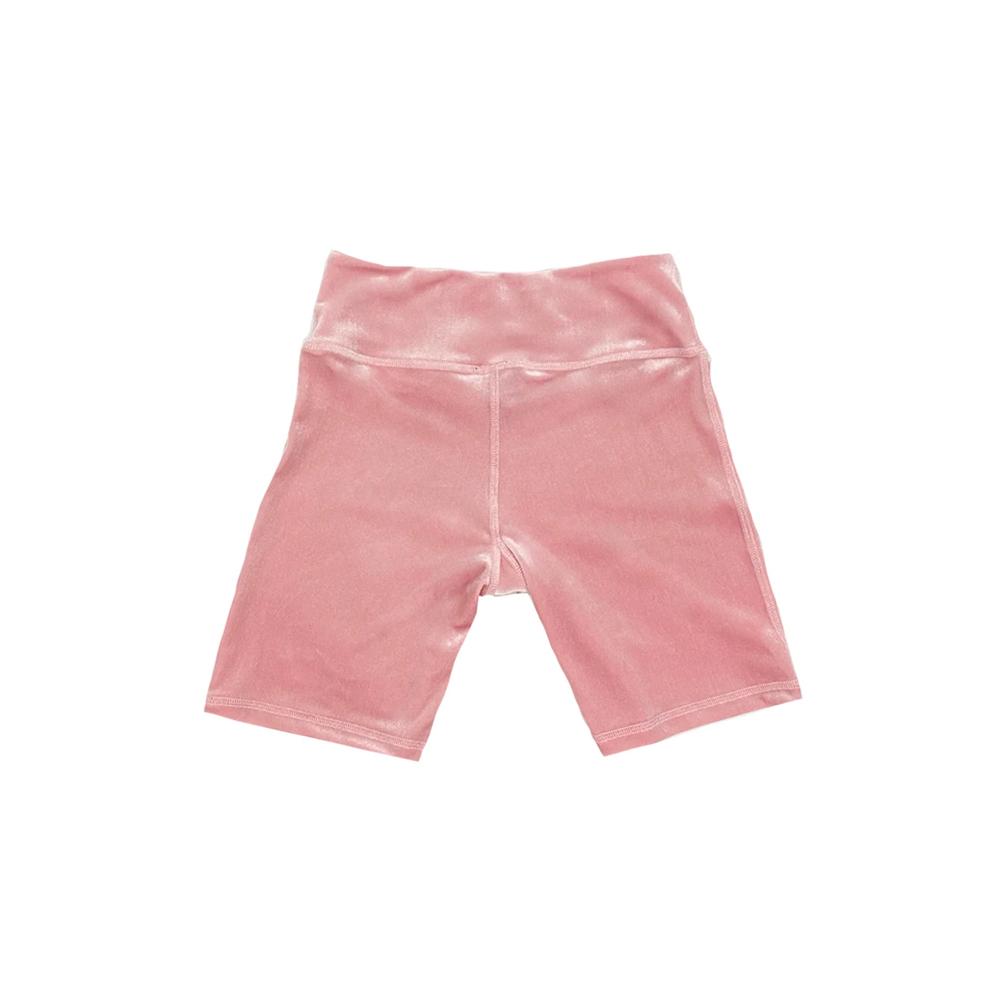 VELVET BIKER SHORTS PINK