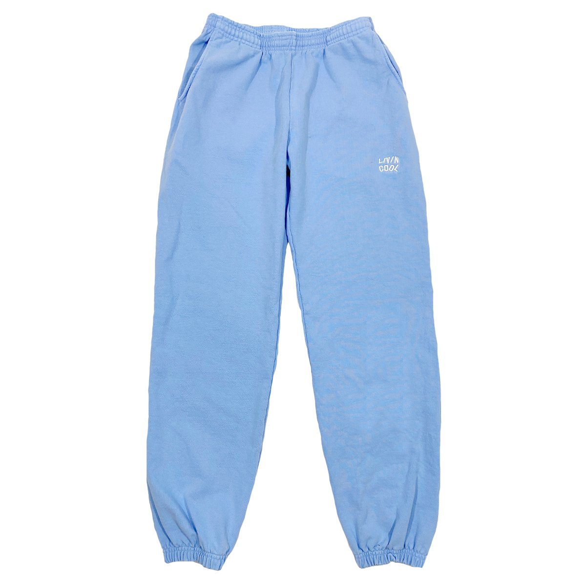 EMBROIDERED WAVY SWEATPANT SKY BLUE